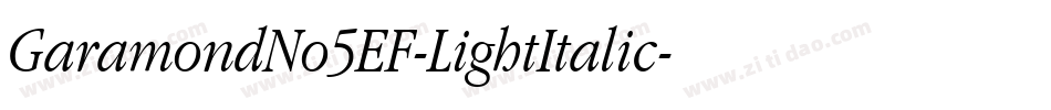 GaramondNo5EF-LightItalic字体转换