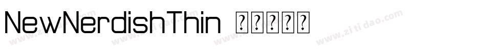 NewNerdishThin字体转换