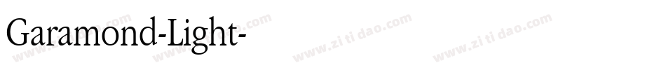 Garamond-Light字体转换