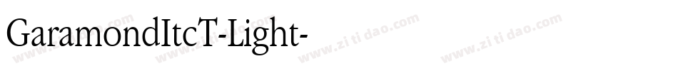 GaramondItcT-Light字体转换