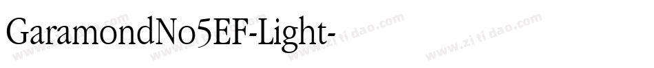 GaramondNo5EF-Light字体转换