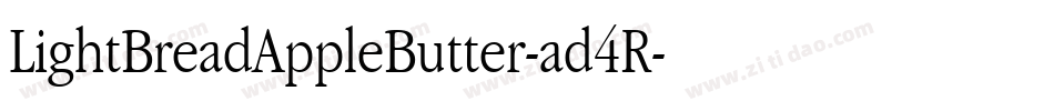 LightBreadAppleButter-ad4R字体转换