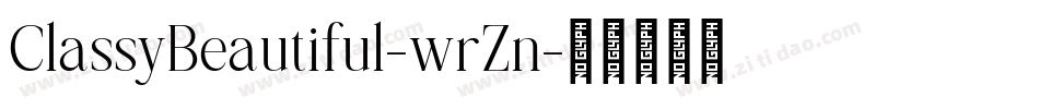 ClassyBeautiful-wrZn字体转换