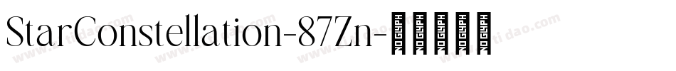 StarConstellation-87Zn字体转换 StarConstellation-87Zn字体转换