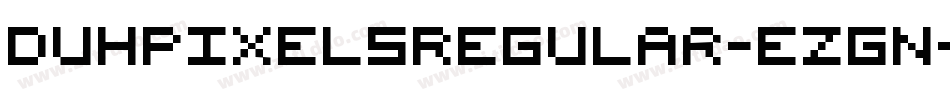DuhPixelsRegular-EZGn字体转换
