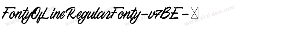 FontyOfLineRegularFonty-v7BE字体转换