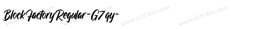 BlockFactoryRegular-G7qy字体转换