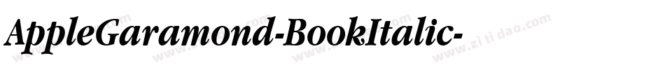 AppleGaramond-BookItalic字体转换