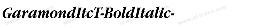 GaramondItcT-BoldItalic字体转换