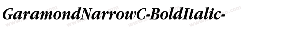 GaramondNarrowC-BoldItalic字体转换