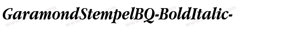 GaramondStempelBQ-BoldItalic字体转换