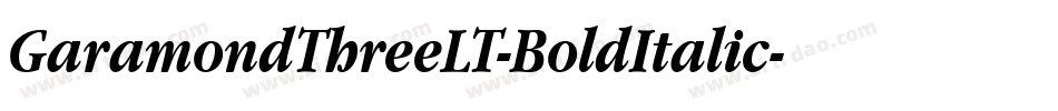 GaramondThreeLT-BoldItalic字体转换