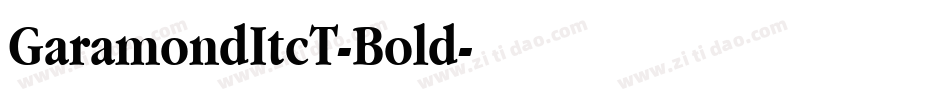 GaramondItcT-Bold字体转换
