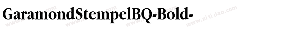 GaramondStempelBQ-Bold字体转换