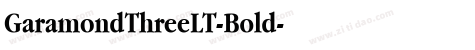 GaramondThreeLT-Bold字体转换