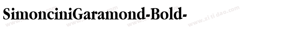SimonciniGaramond-Bold字体转换