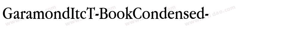 GaramondItcT-BookCondensed字体转换