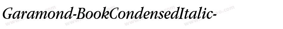 Garamond-BookCondensedItalic字体转换