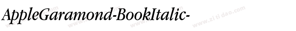 AppleGaramond-BookItalic字体转换