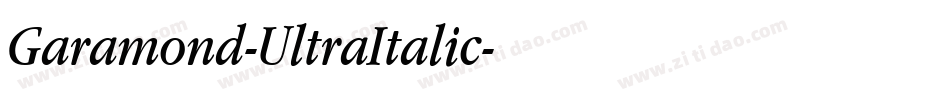 Garamond-UltraItalic字体转换
