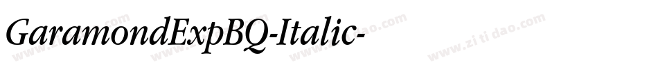 GaramondExpBQ-Italic字体转换