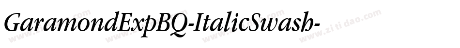 GaramondExpBQ-ItalicSwash字体转换