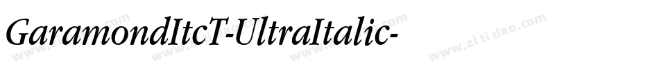 GaramondItcT-UltraItalic字体转换