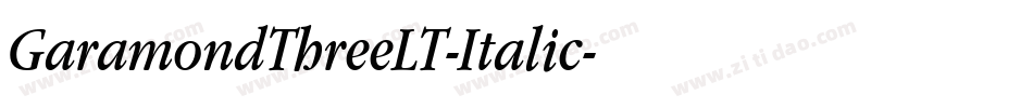 GaramondThreeLT-Italic字体转换