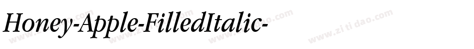 Honey-Apple-FilledItalic字体转换