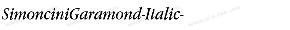 SimonciniGaramond-Italic字体转换