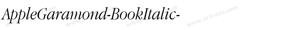 AppleGaramond-BookItalic字体转换