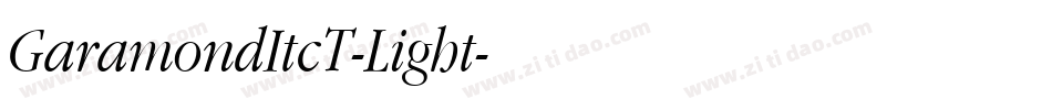 GaramondItcT-Light字体转换