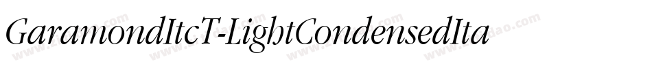 GaramondItcT-LightCondensedItalic字体转换