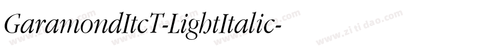 GaramondItcT-LightItalic字体转换