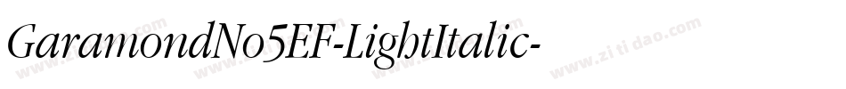 GaramondNo5EF-LightItalic字体转换