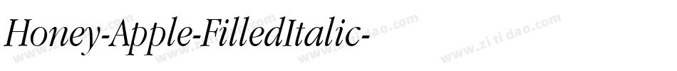 Honey-Apple-FilledItalic字体转换