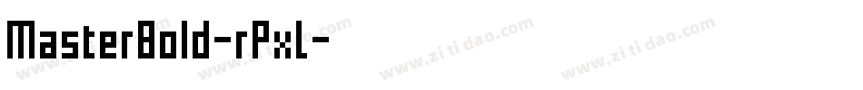 MasterBold-rPxL字体转换