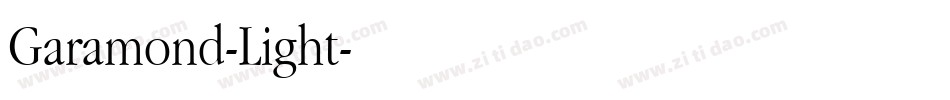 Garamond-Light字体转换
