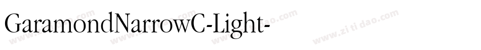 GaramondNarrowC-Light字体转换