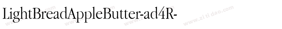 LightBreadAppleButter-ad4R字体转换