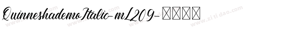 QuinneshademoItalic-mL209字体转换