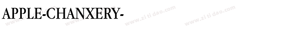 APPLE-CHANXERY字体转换