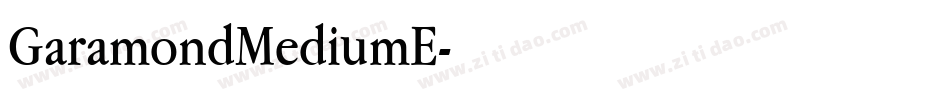 GaramondMediumE字体转换