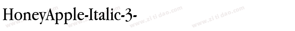 HoneyApple-Italic-3字体转换