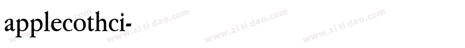 applecothci字体转换