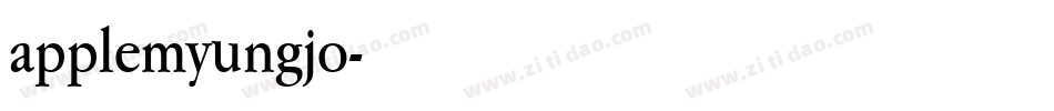 applemyungjo字体转换
