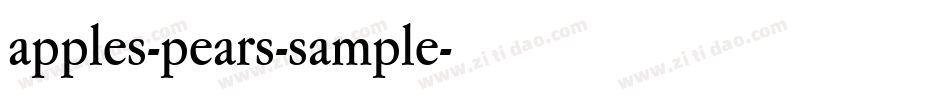 apples-pears-sample字体转换