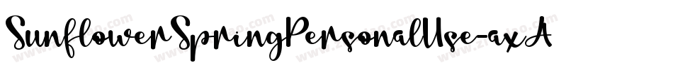 SunflowerSpringPersonalUse-axA85字体转换