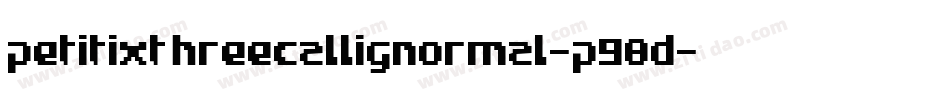 PetitixthreecalligNormal-p98D字体转换