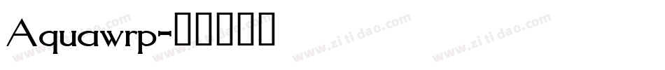 Aquawrp字体转换